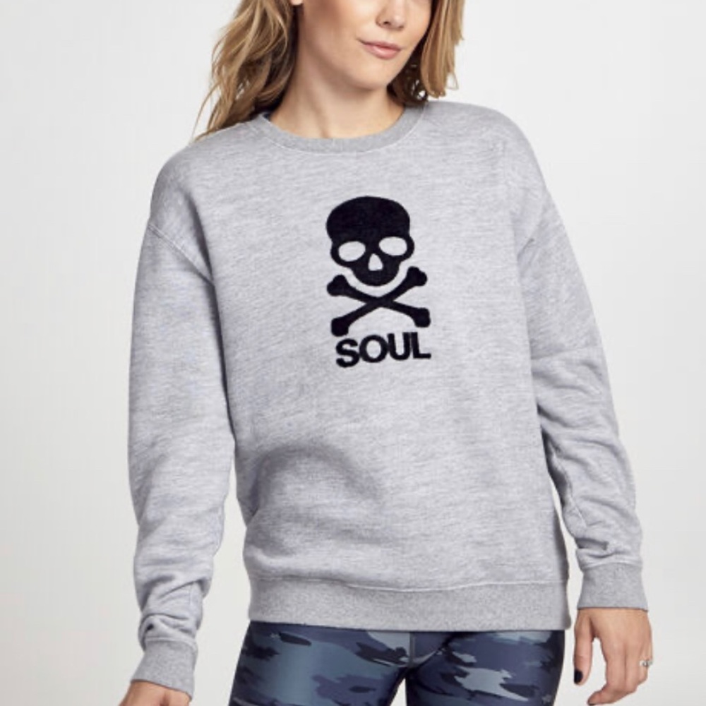 NWT Soulcycle Flock Skulled Sweatshirt Size S